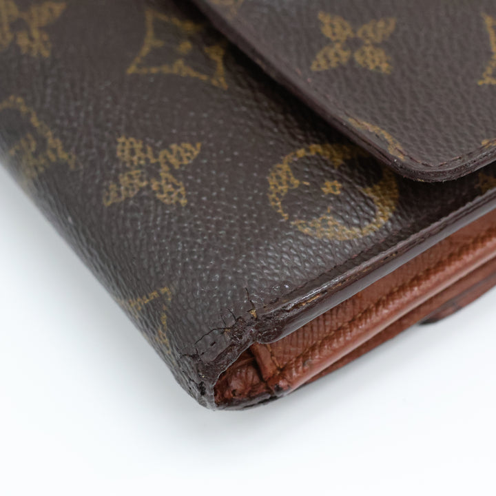Louis Vuitton Vintage Brown Monogram Compact Bifold Wallet Purse
