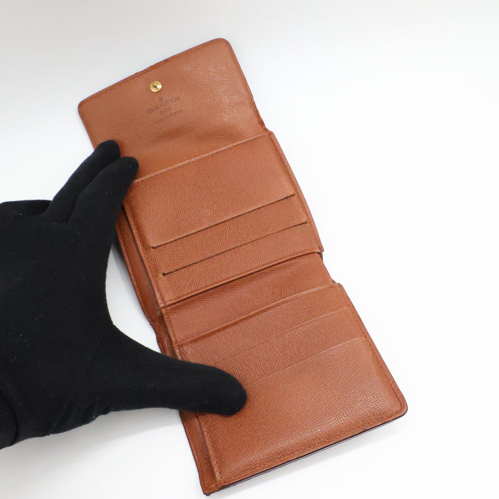 Louis Vuitton Vintage Brown Monogram Compact Bifold Wallet Purse