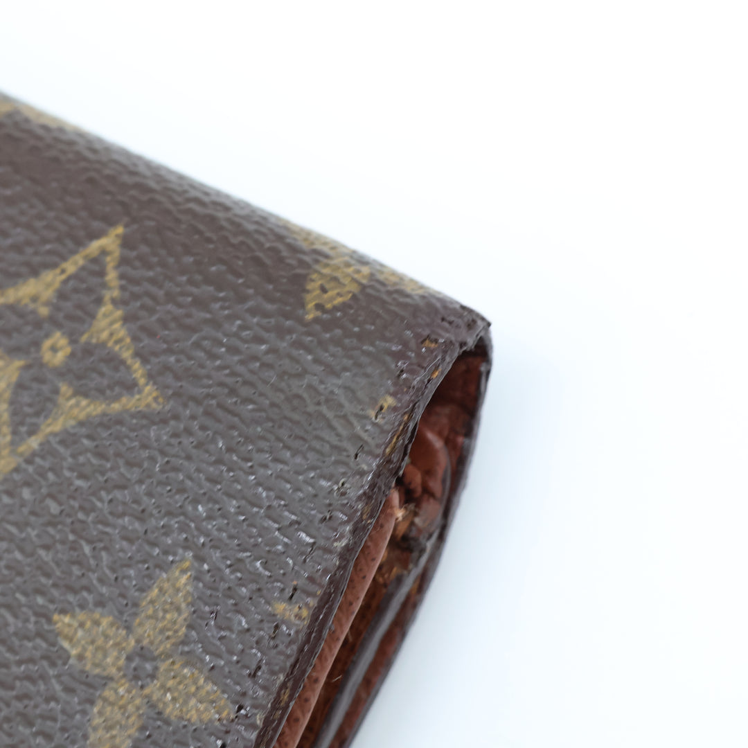 Louis Vuitton Vintage Brown Monogram Zippy Clip Purse Good Condition