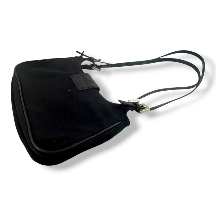 Fendi Black Mamma Baguette Shoulder Handbag