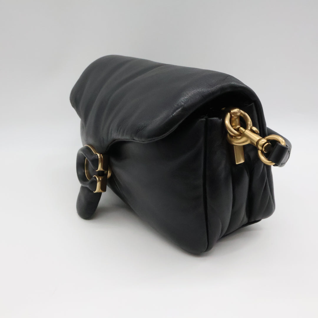 Coach Pillow Tabby 26 Black Leather Handbag
