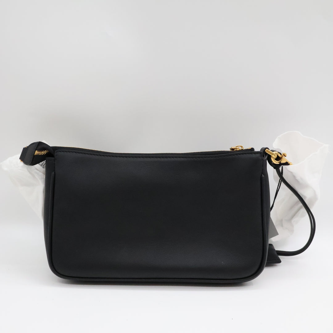 Balenciaga Black Leather Rodeo Sling Handbag
