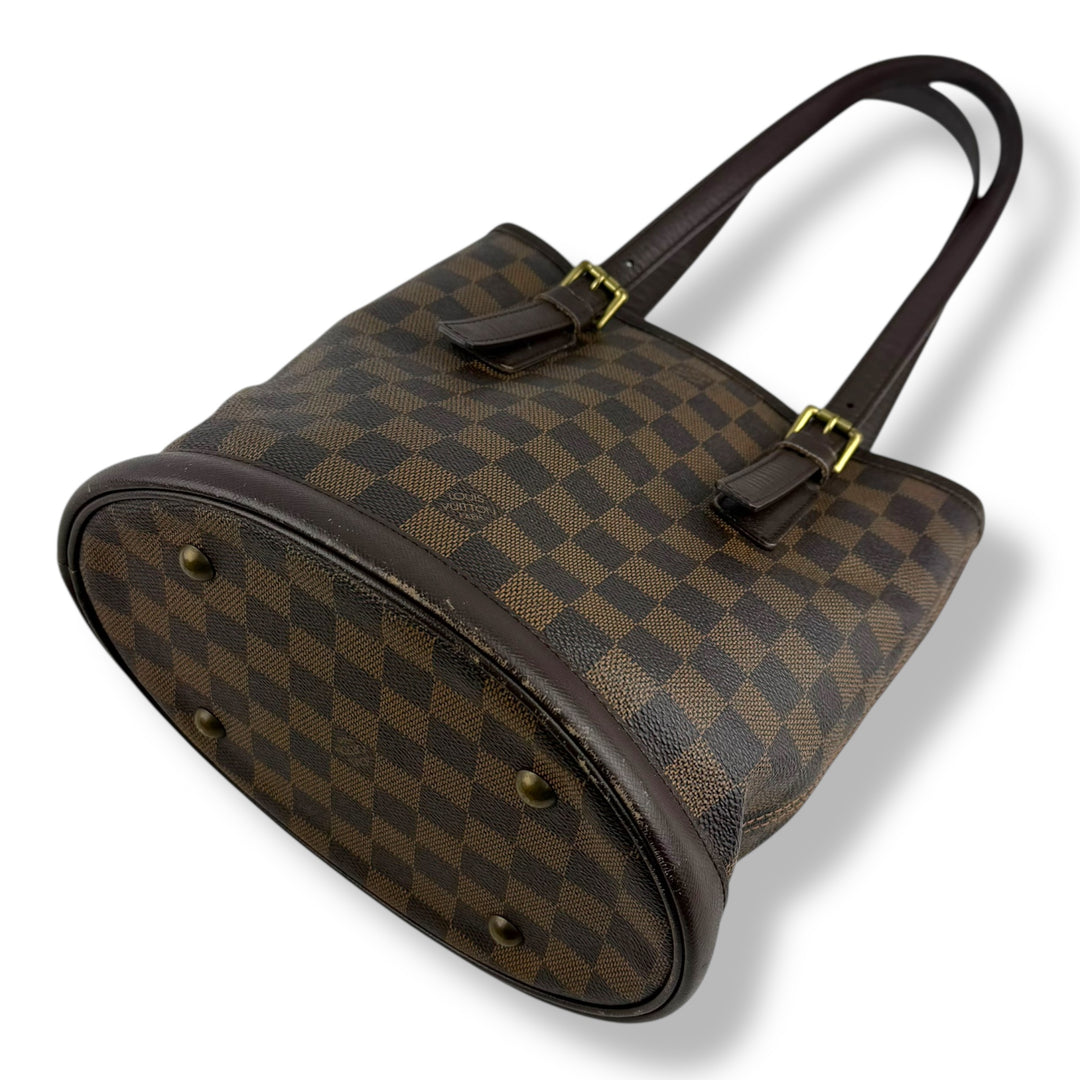 Louis Vuitton PM Bucket Tote Brown Damier Handbag