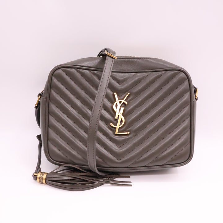 Saint Laurent Medium YSL Olive Lou Quilted Leather Crossbody Handbag