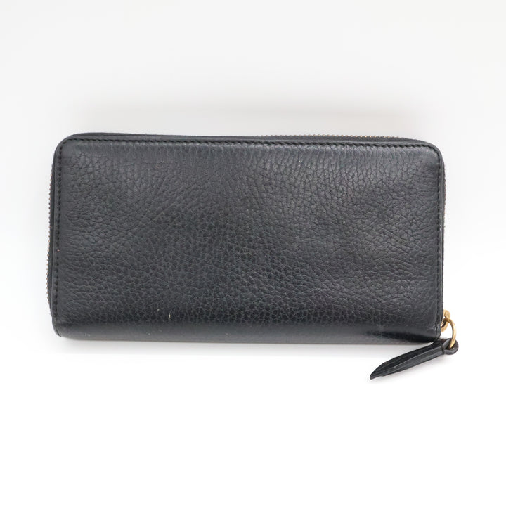 Gucci GG Black GG Marmont Zip Around Wallet