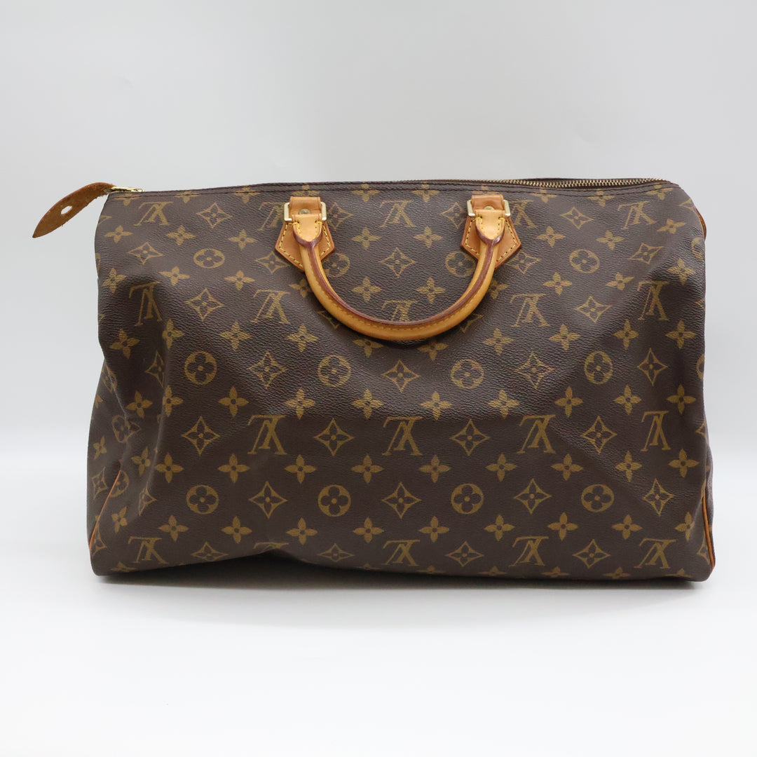 Louis Vuitton Brown Monogram Speedy 40 Handbag