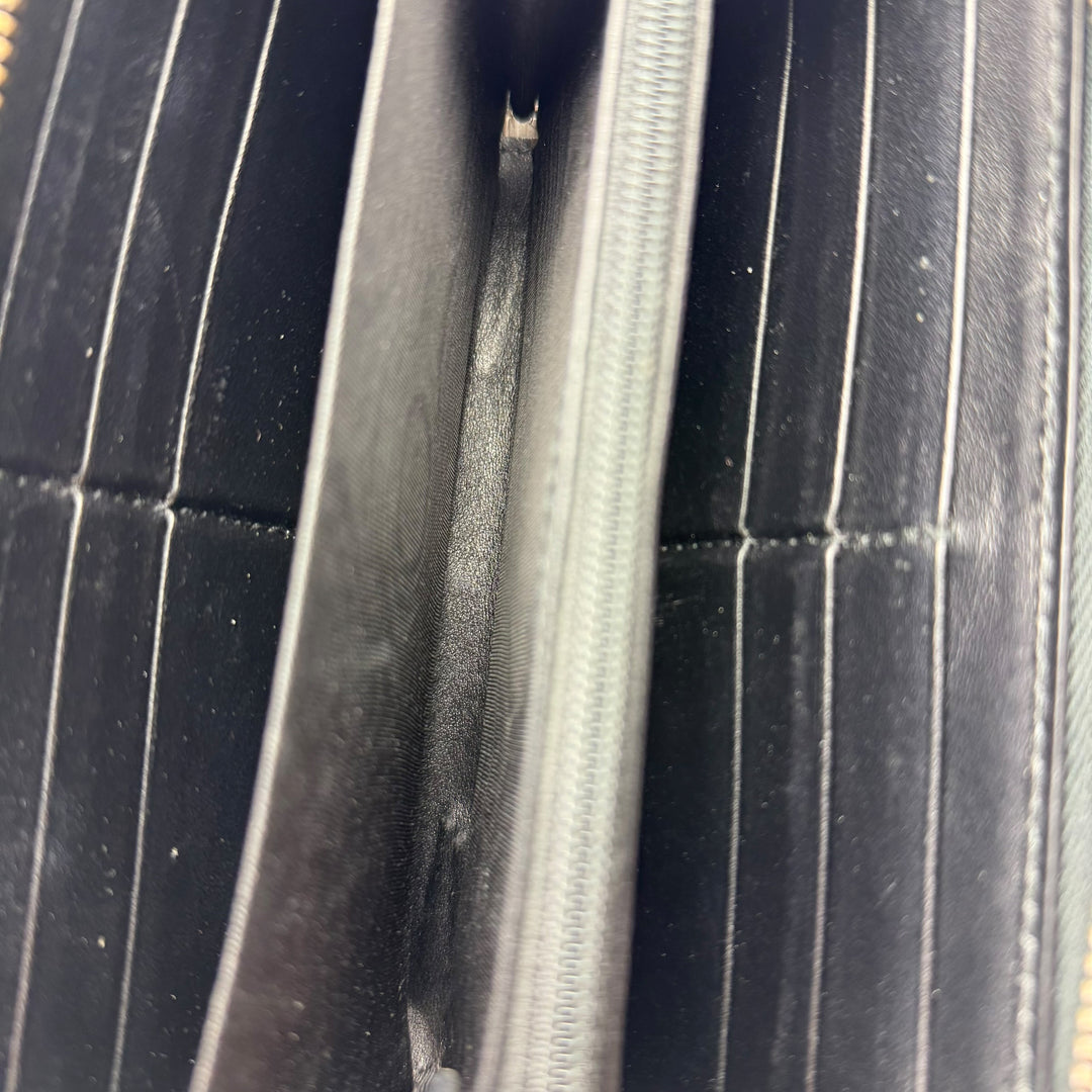 Gucci GG Marmont Black Leather Zip Around Wallet