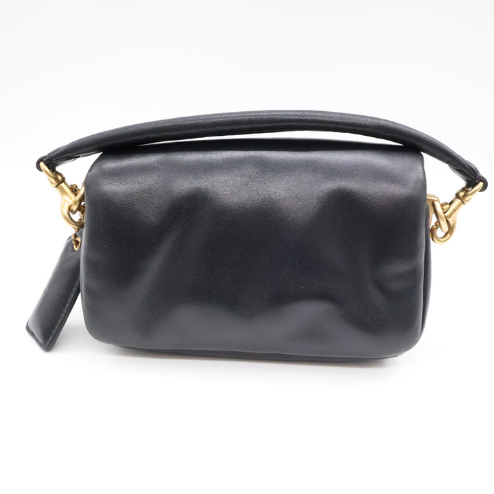 Coach Pillow Tabby 18 Black Leather Handbag