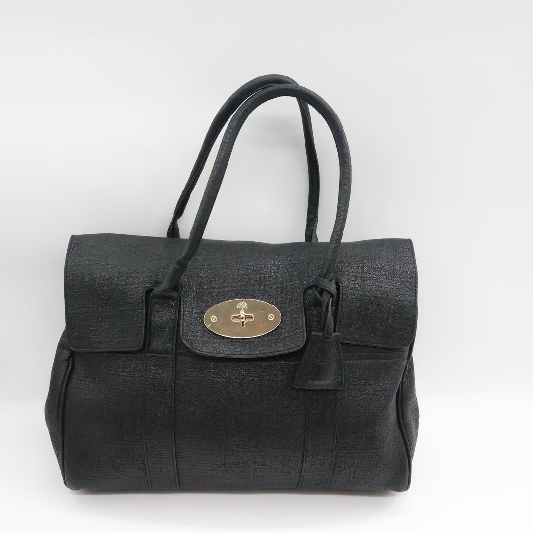 Mulberry Bayswater Black Sparkle Leather Handbag