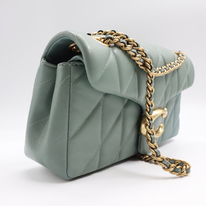 Coach Pillow Quilted Tabby 26 Sage Nappa Leather Handbag
