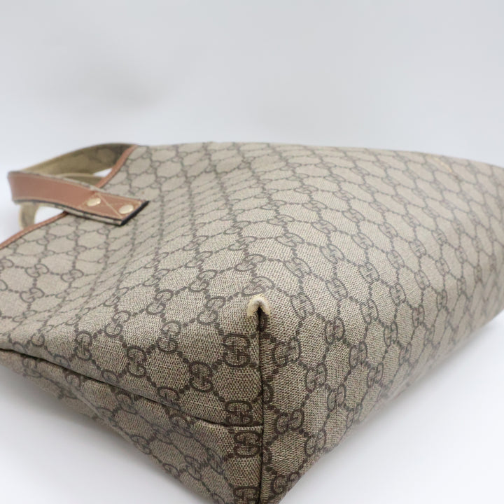 Gucci Canvas Beige\Brown Tote Handbag