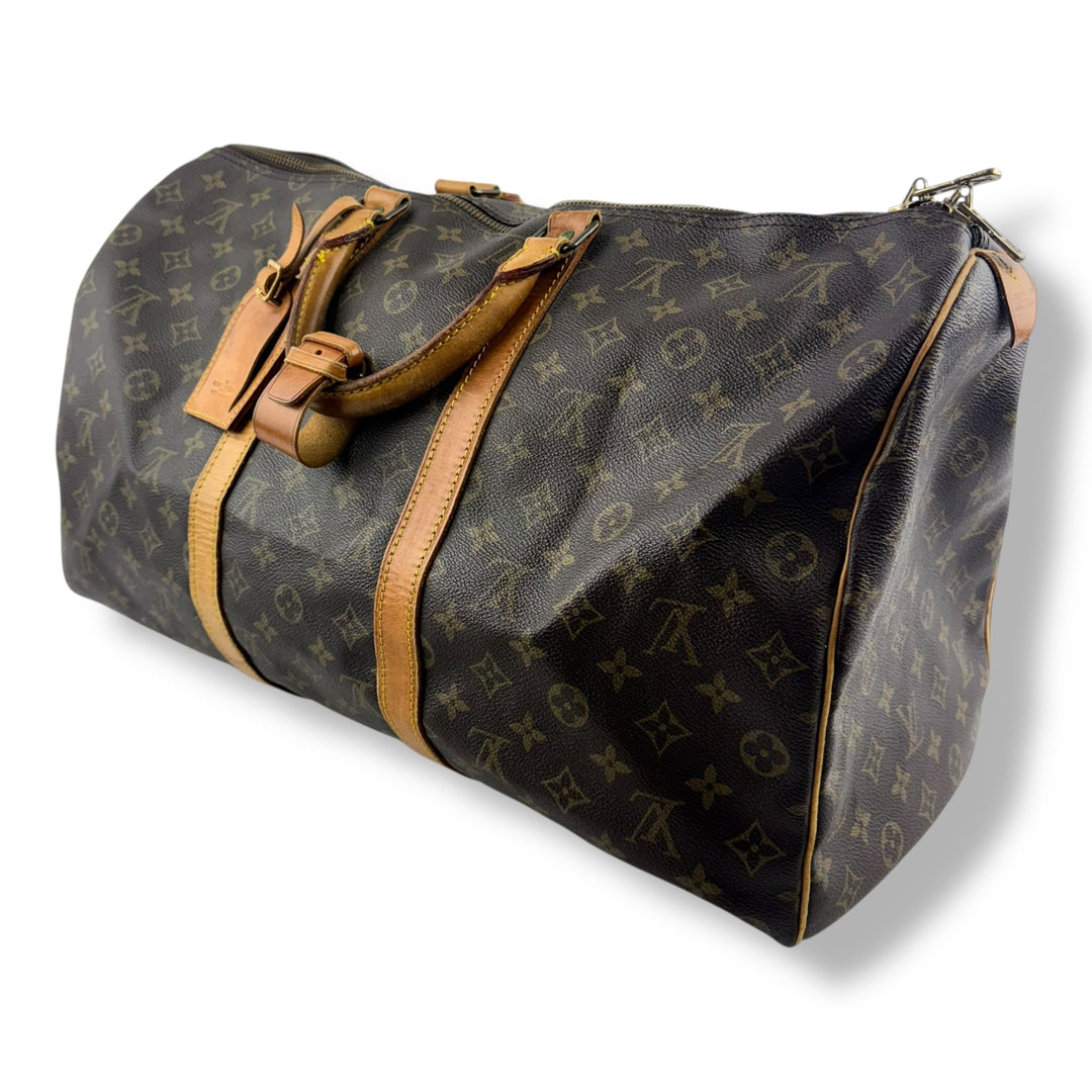 Louis Vuitton Vintage Brown Monogram 50 Keepall Duffle Bag