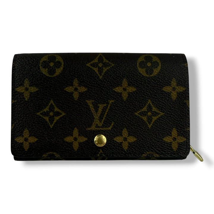Louis Vuitton Brown Monogram Zippy Clip Purse 7728