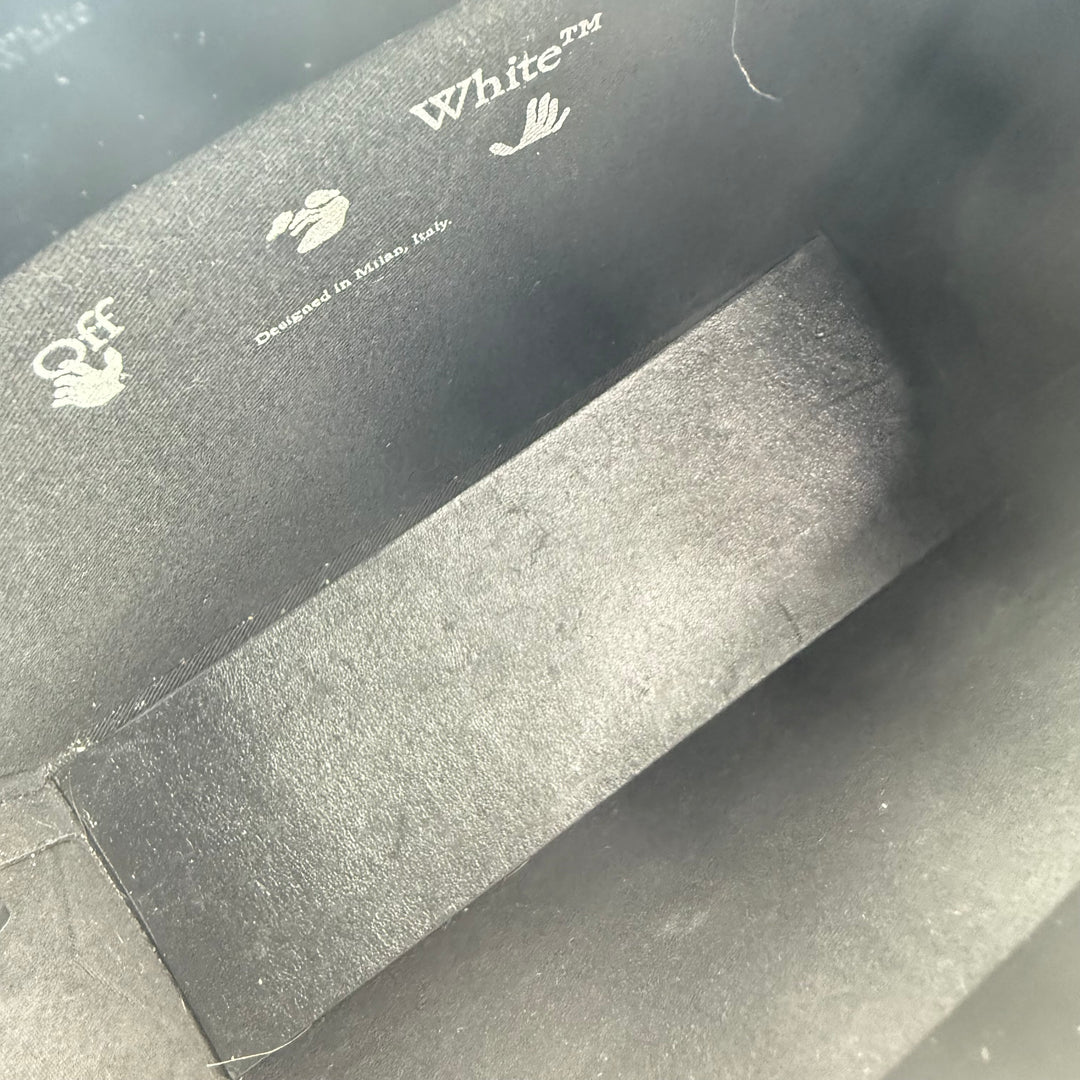 Off-White Mini Box Black Patent Leather Tote Bag