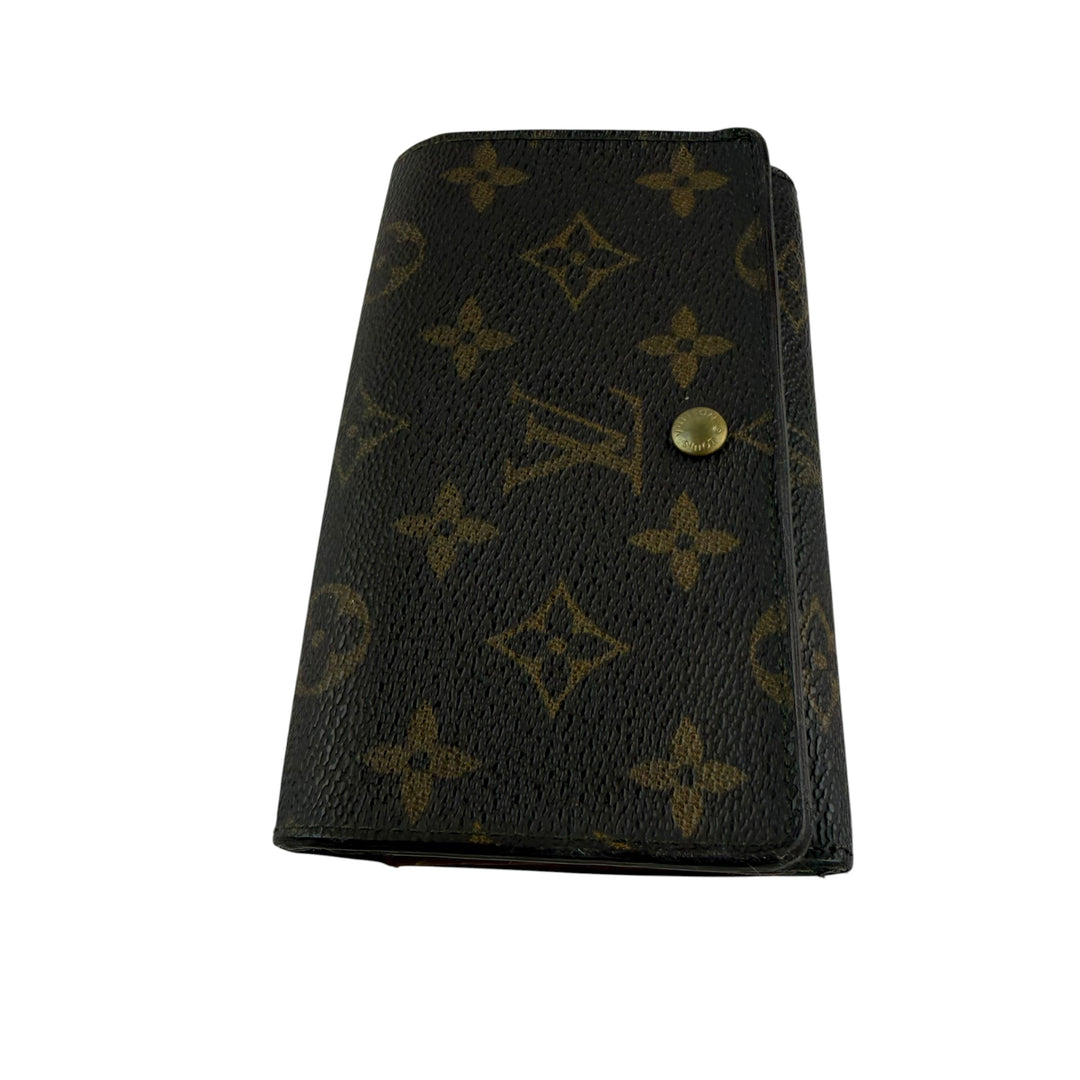 Louis Vuitton Vintage Brown Monogram Zippy Clip Purse 7725