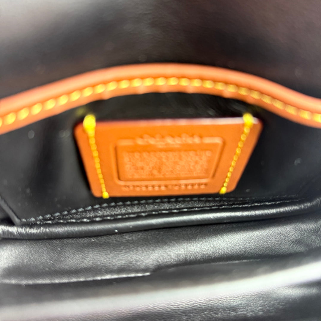 Coach Pillow Tabby 18 Black Leather Handbag