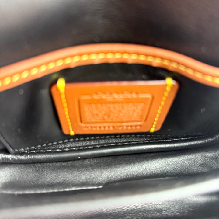 Coach Pillow Tabby 18 Black Leather Handbag