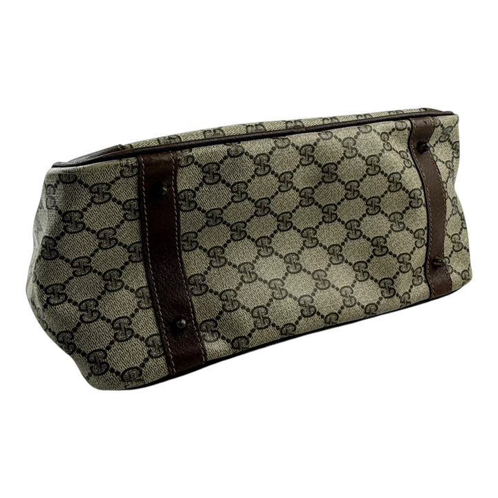 Gucci Beige GG Monogram Boston Canvas Bag