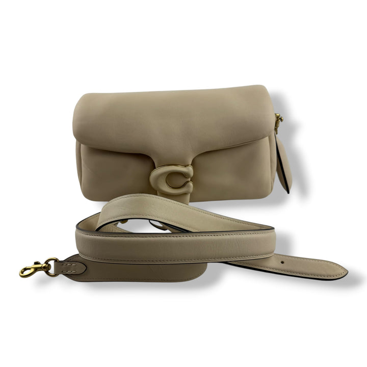 Coach Pillow Tabby 26 Beige Leather Handbag