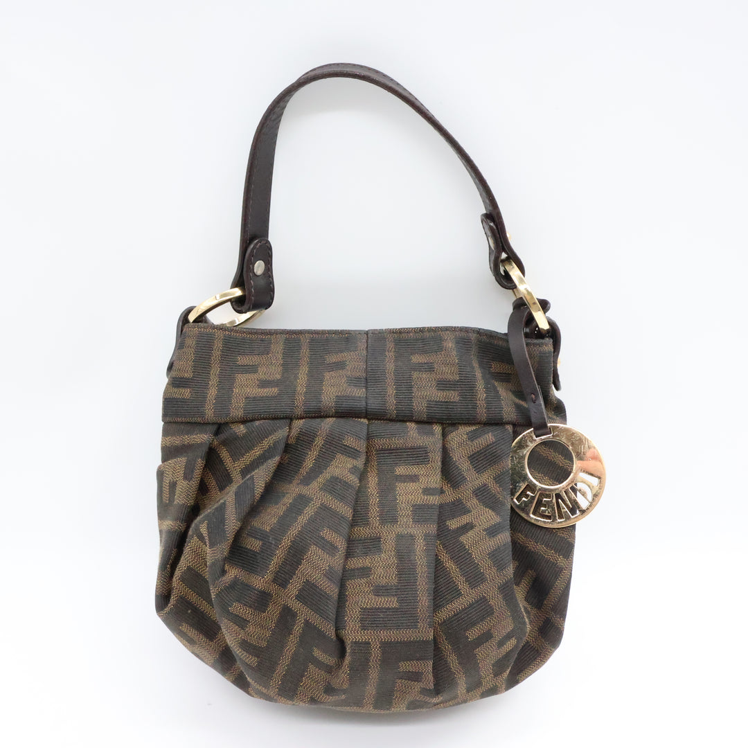 Fendi Zucca Hobo FF Monogram Mini Chef Handbag