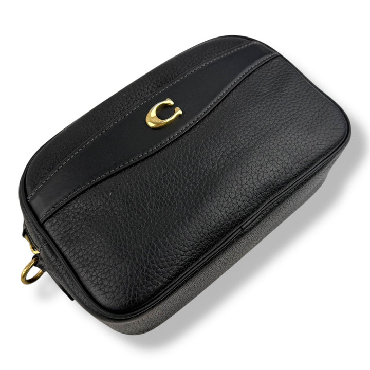 Coach Restored Black Leather Camera Handbag
