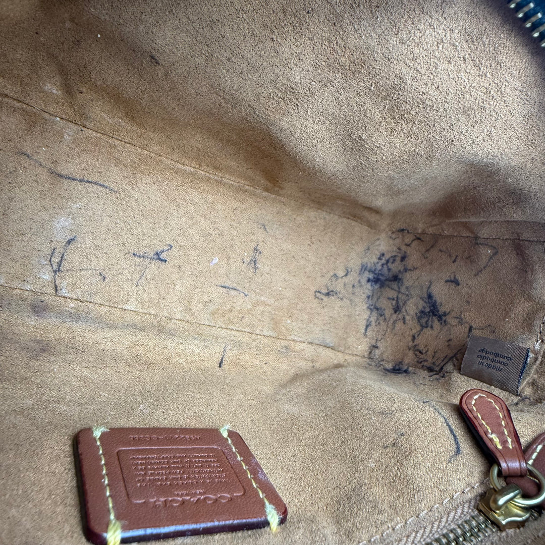 Coach Restored Black Leather Camera Handbag