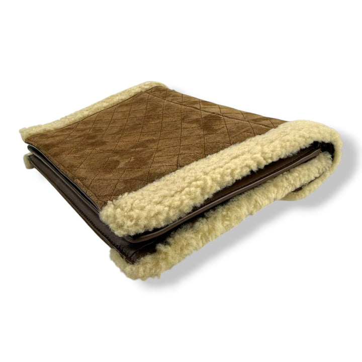 YSL Saint Laurent Gaby Brown Suede Shoulder Bag