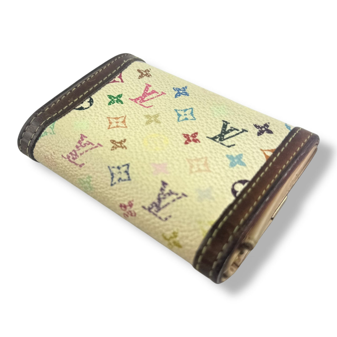 Louis Vuitton White Monogram Multicolour Coin Wallet