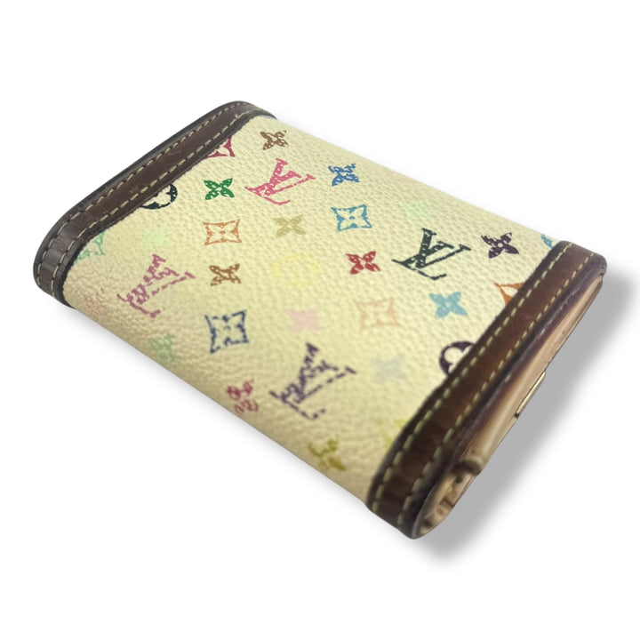 Louis Vuitton White Monogram Multicolour Coin Wallet