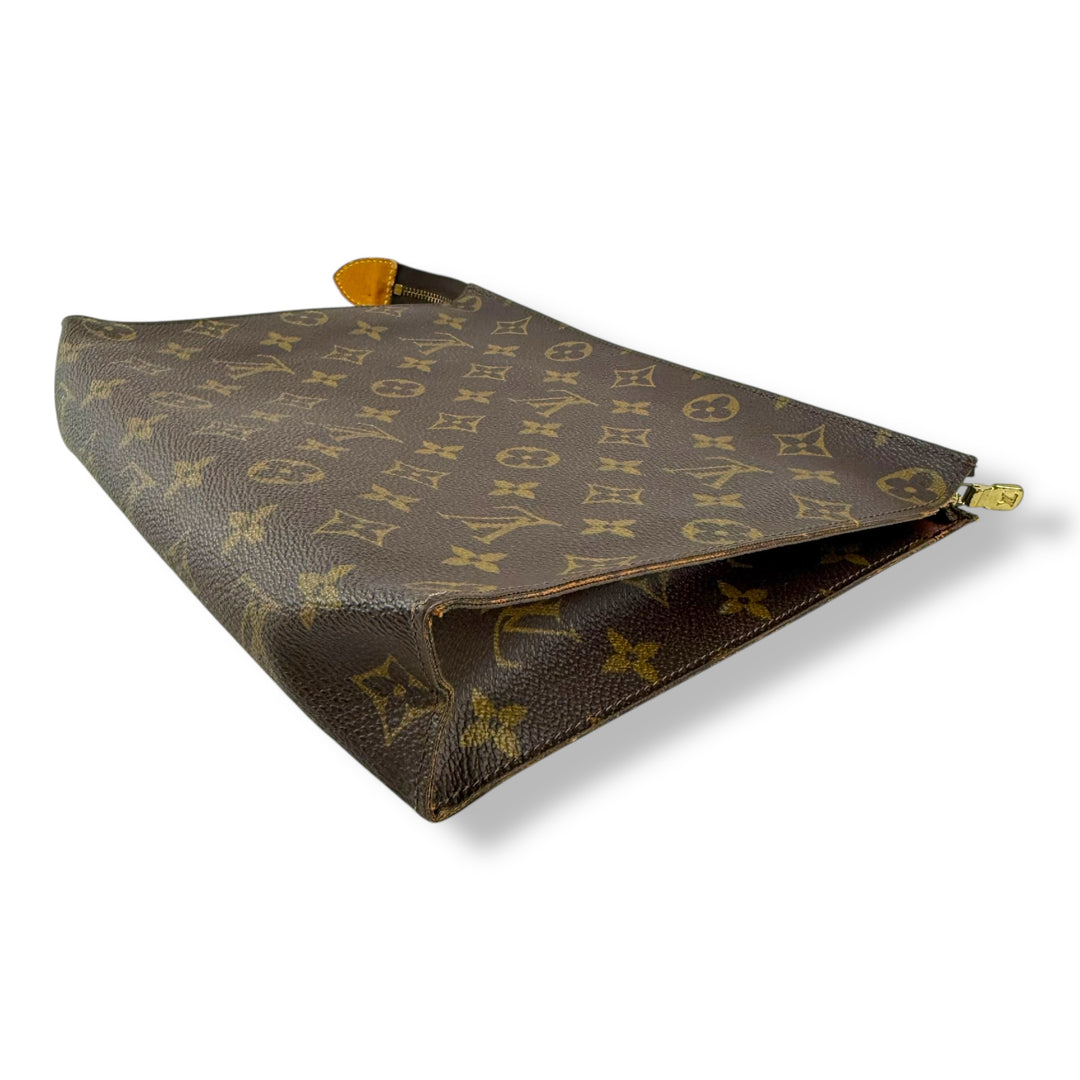 Louis Vuitton Vintage Brown Monogram Toiletry Pouch 26 Bag