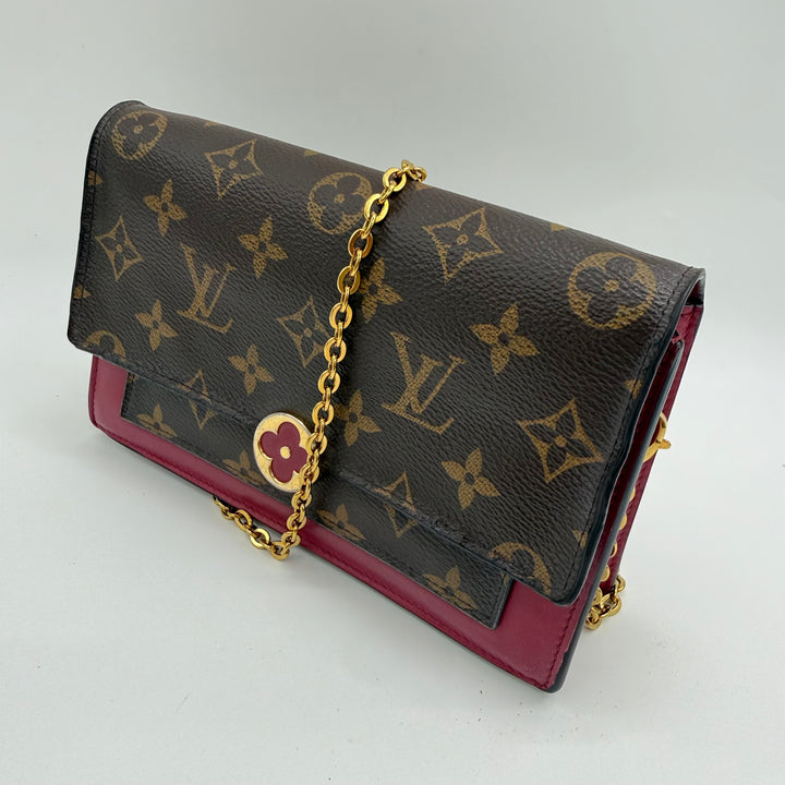 Louis Vuitton Portefeuille Flore Wallet On Chain Brown Monogram