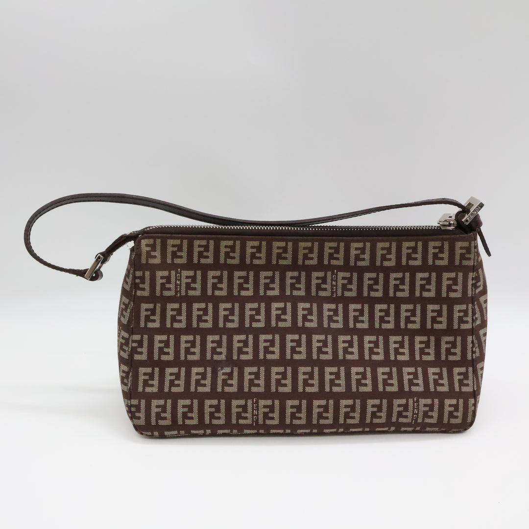Fendi FF Zucca Mamma Baguette Brown Handbag