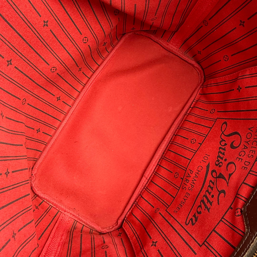 Louis Vuitton Brown Damier Neverfull MM Handbag