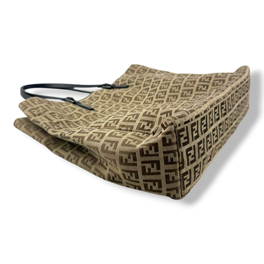 Fendi Zucca Beige Monogram Tote Handbag