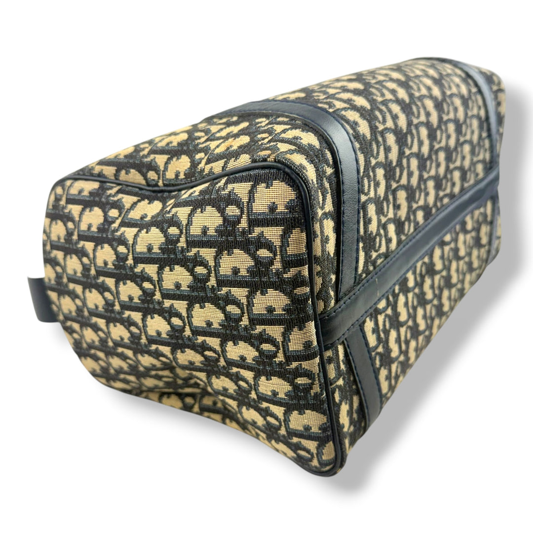 Christian Dior Boston Monogram Oblique Beige/Navy Handbag
