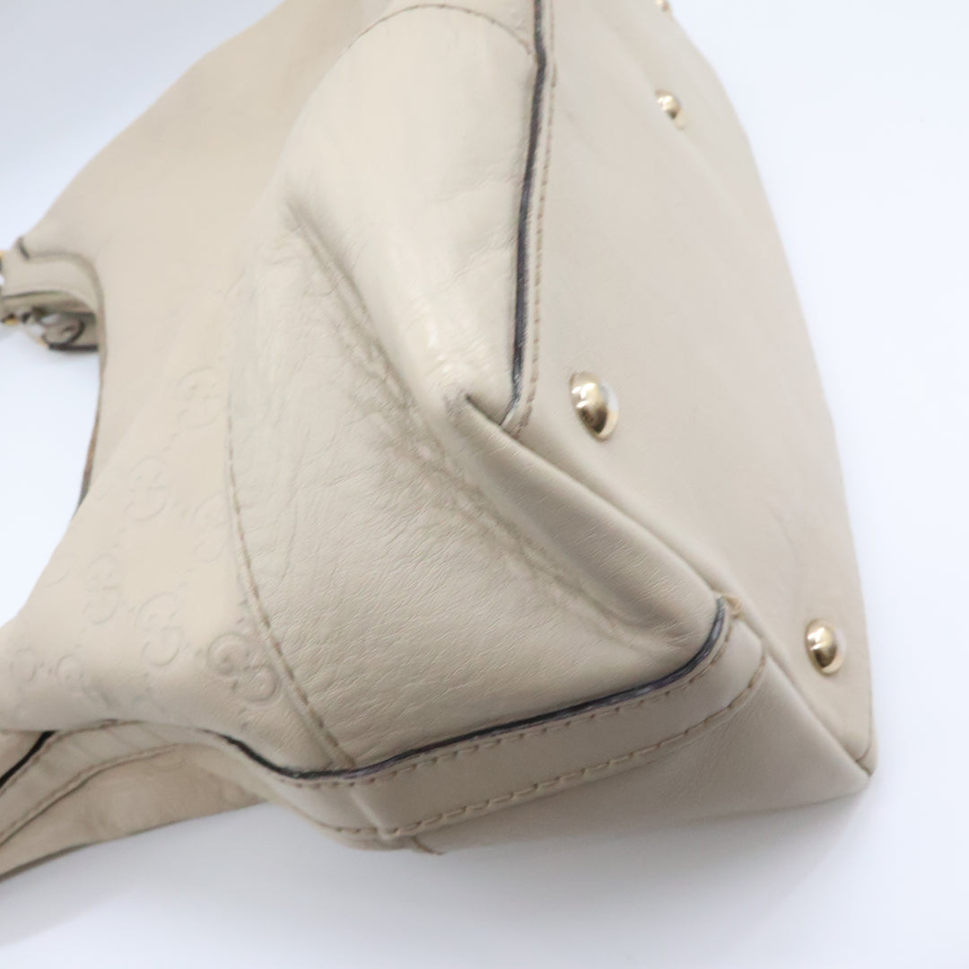Gucci GG Guccissima Shoulder Beige Abbey D-Ring Tote Handbag