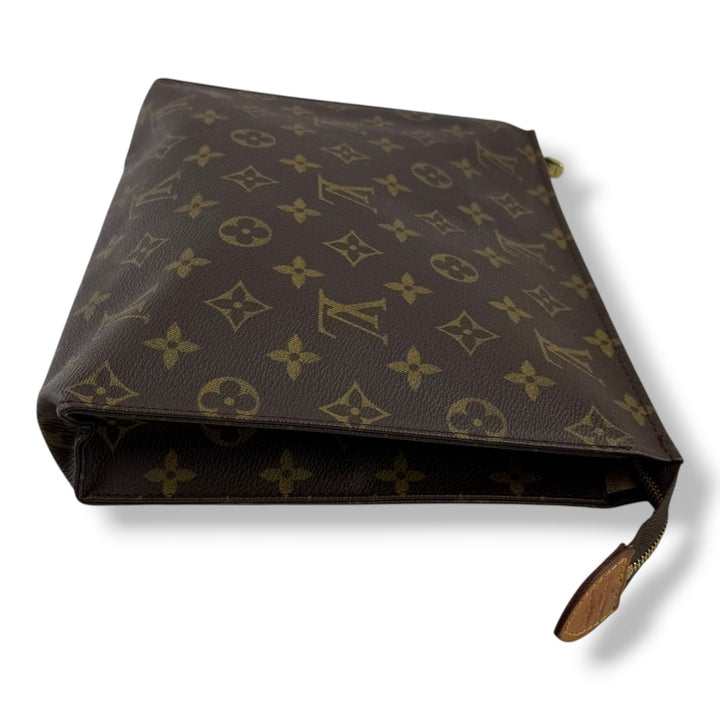 Louis Vuitton Vintage Brown Monogram Toiletry Pouch 26 Bag