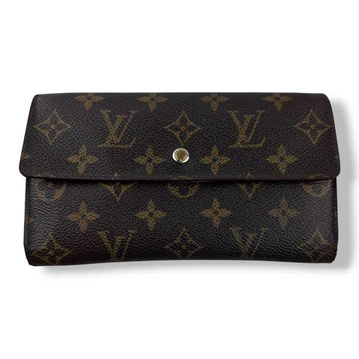 Louis Vuitton Vintage Trifold Brown Monogram Femme Wallet