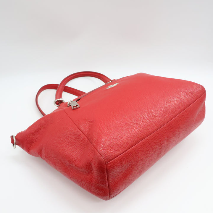 Coach Red Leather Prairie Satchel Handbag