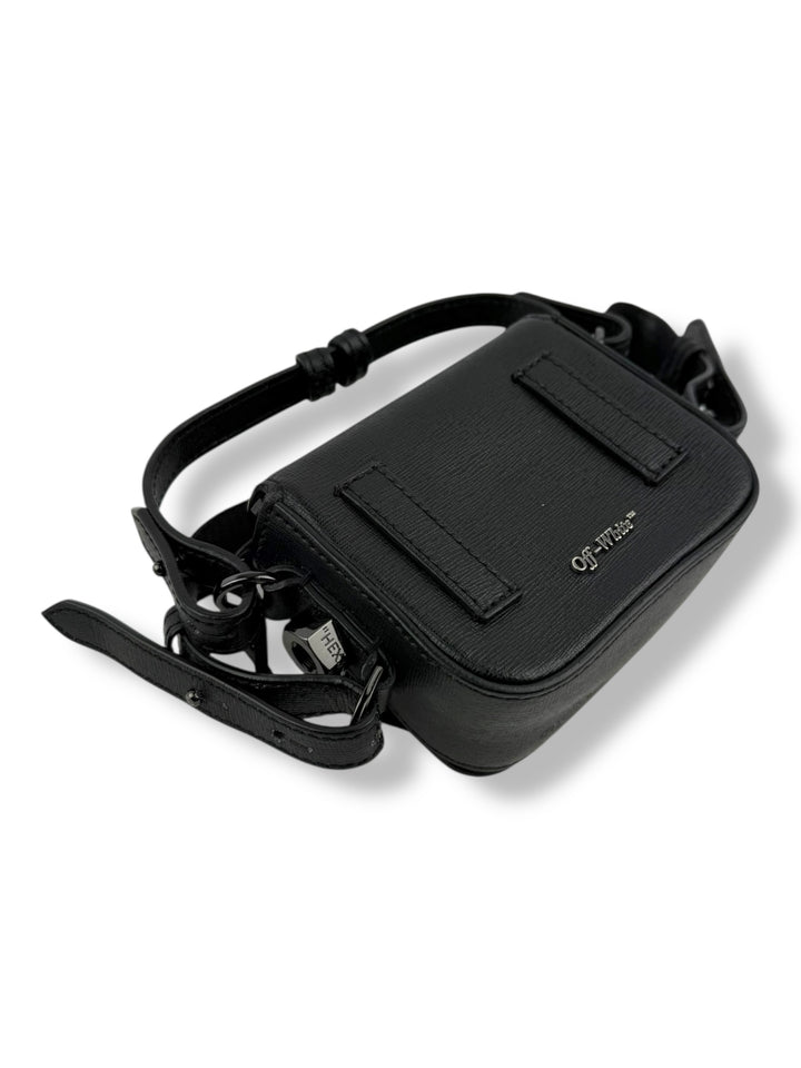 Off-White Diag Binder Clip Mini Black Crossbody Bag