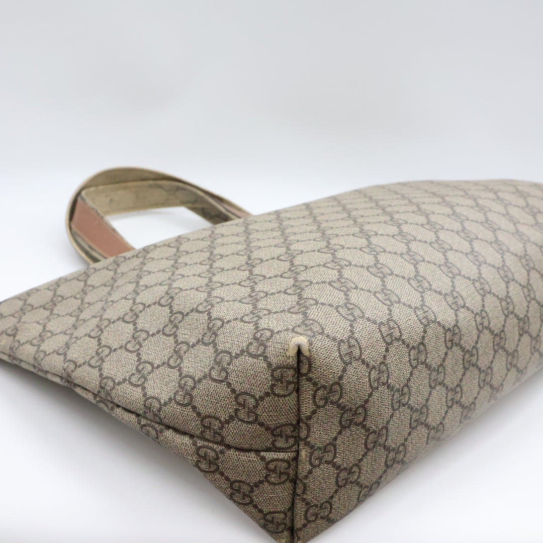 Gucci Canvas Beige\Brown Tote Handbag