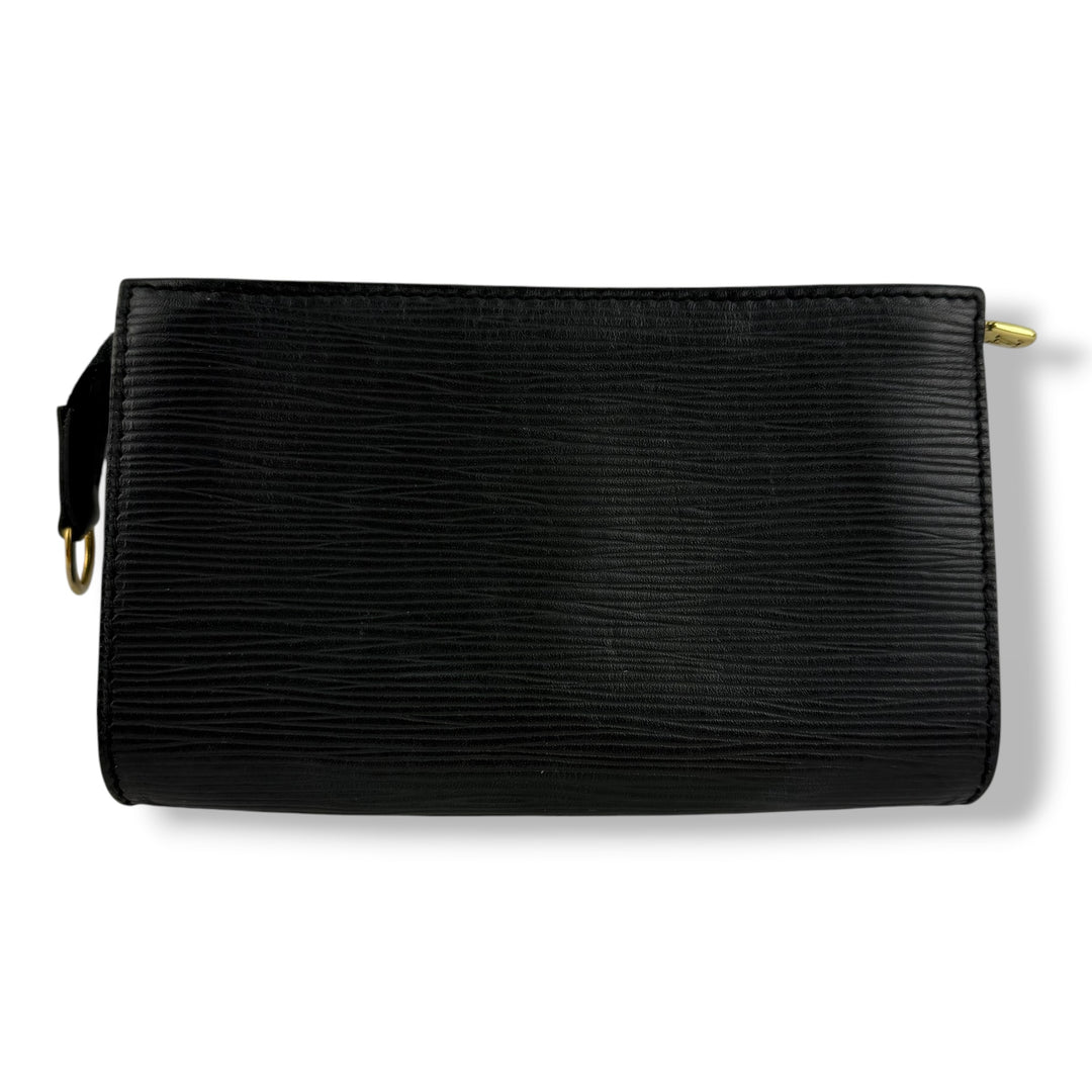 Louis Vuitton Black Epi Leather Classic Signature Mini Bucket Pouch Bag