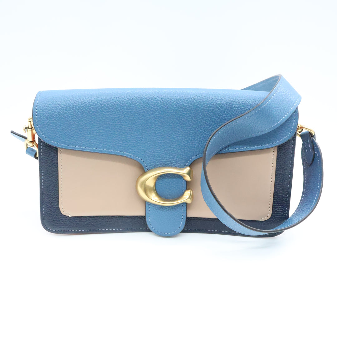 Coach Tabby 26 Blue/Beige Leather Handbag