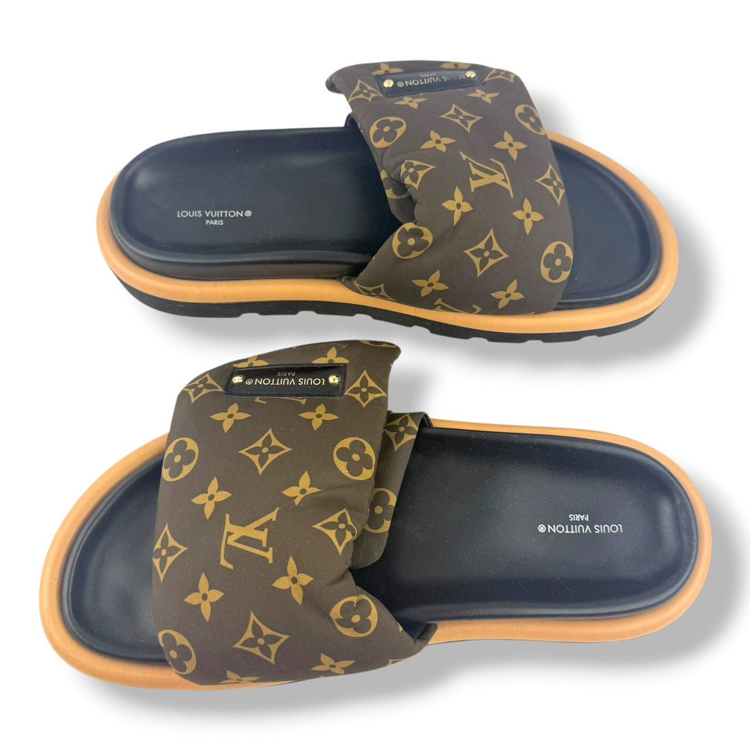 Louis Vuitton Pool Pillow Slides Brown Monogram UK 8 / EU 41