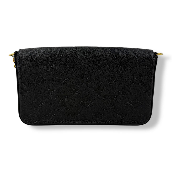 Louis Vuitton Felicie Pochette Black Empreinte Leather Handbag