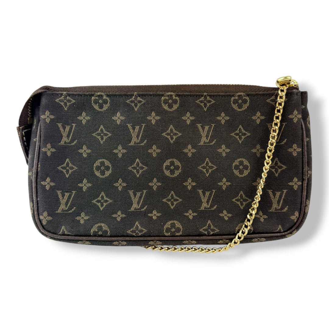 Louis Vuitton Medium Pochette Accessories Lin Monogram Clutch Bag
