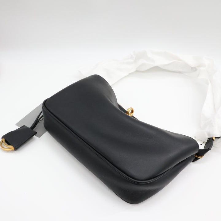 Balenciaga Black Leather Rodeo Sling Handbag