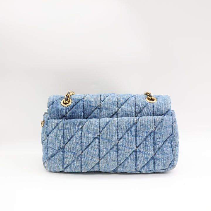 Coach Pillow Quilted Tabby 26 Denim Shoulder Handbag