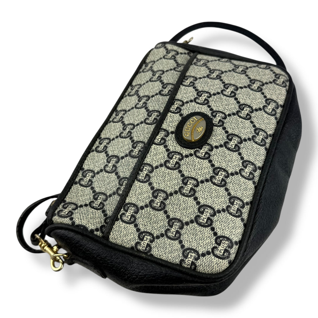 Gucci GG Plus Canvas Beige/Navy Shoulder Crossbody Bag