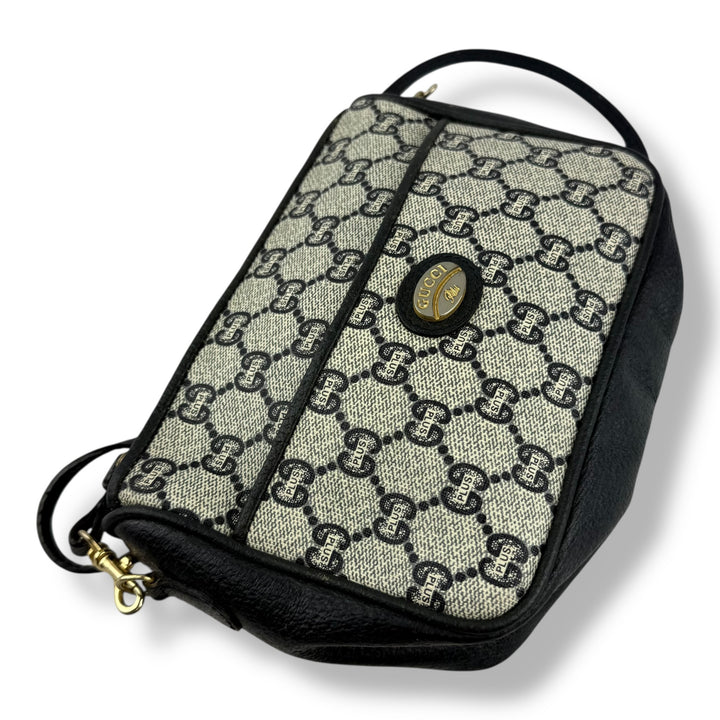 Gucci GG Plus Canvas Beige/Navy Shoulder Crossbody Bag
